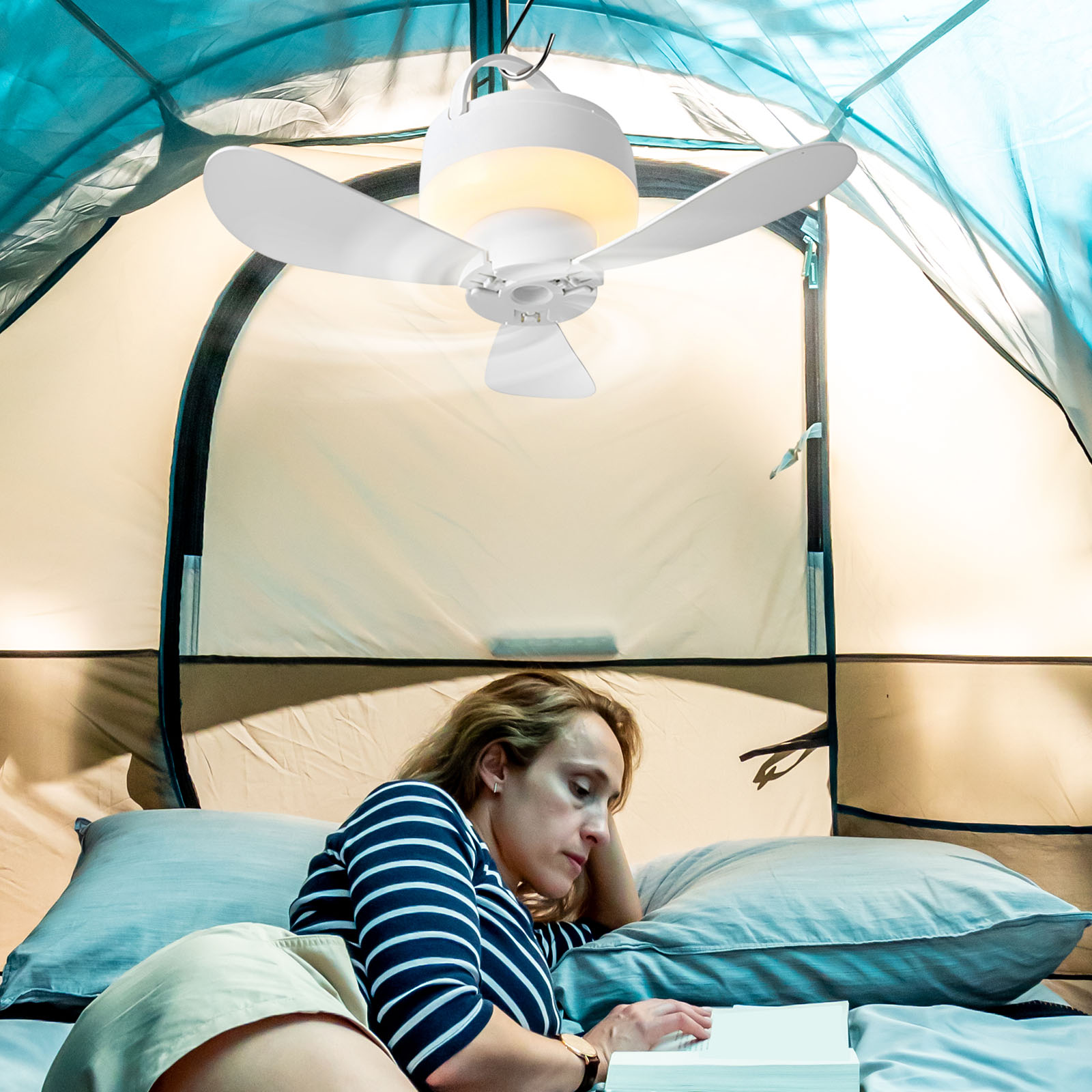 Outdoor Camping Canopy - 5,51-дюймовый USB-вентилятор для кемпинга с 5