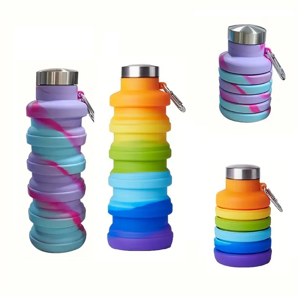Collapsible Water Bottle - Складная силиконовая бутылка для воды 500