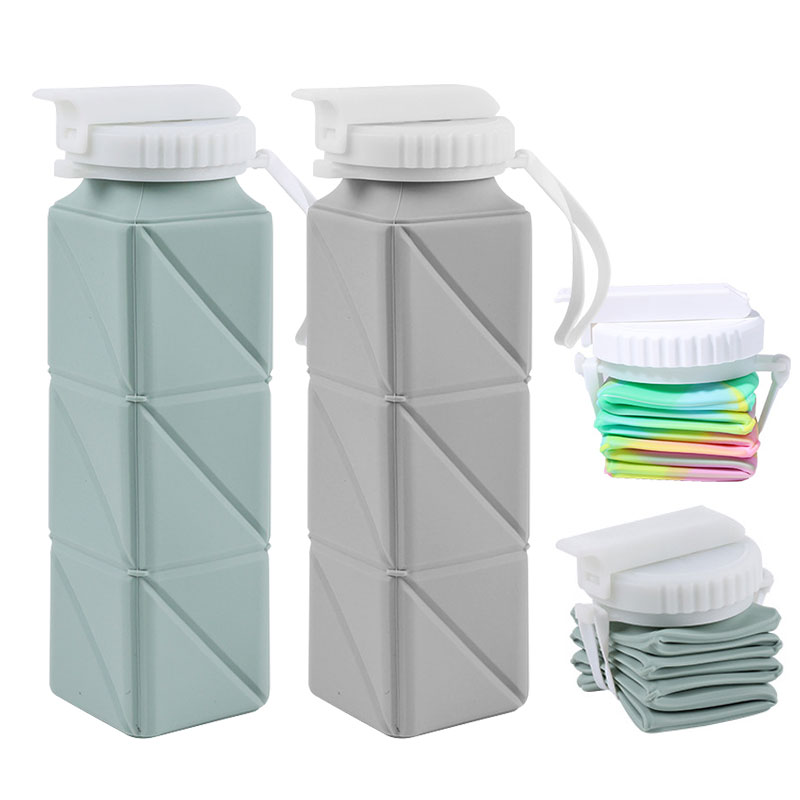 Collapsible Water Bottle - Складная бутылка для воды с соломинкой,