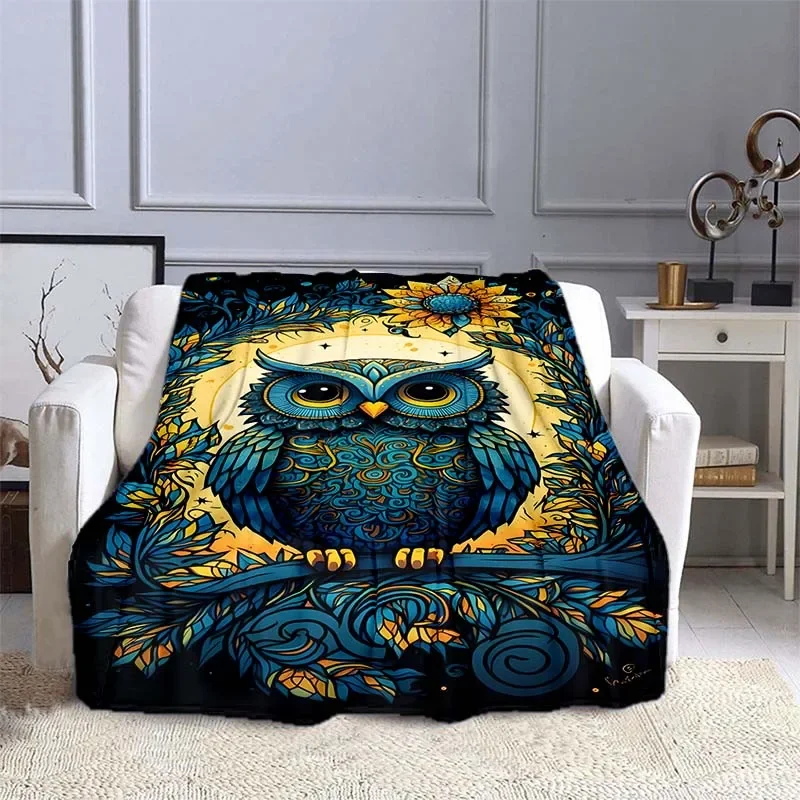 Outdoor Camping Heated Blanket - Одеяло с рисунком Совы 10 размеров,