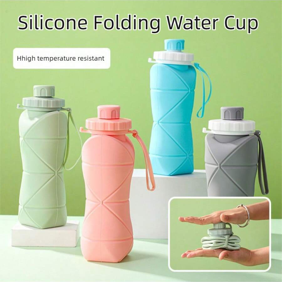 Collapsible Water Bottle - Складная силиконовая кружка 600 мл (1