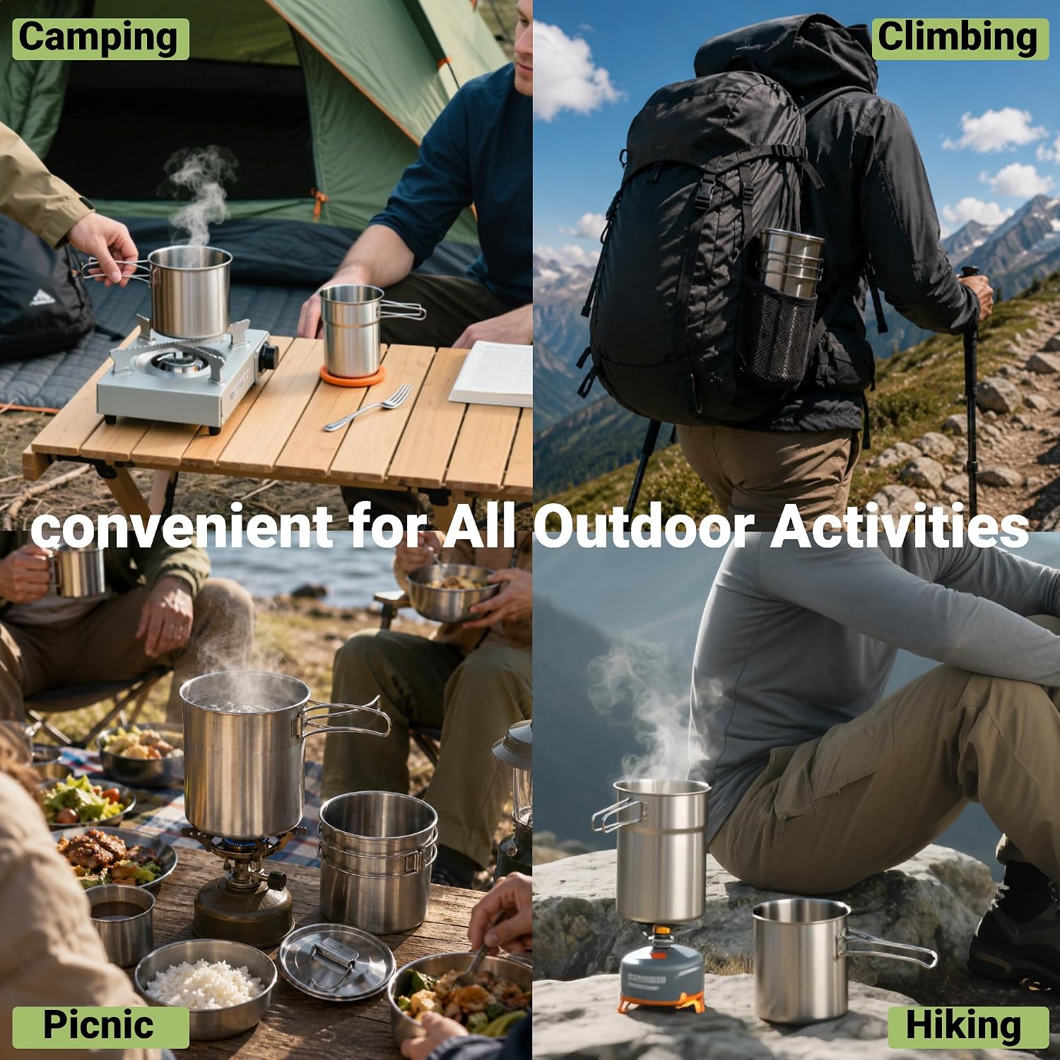 Складные походные кружки и чаш – обзор и цена Outdoor Camping Kitchen Set