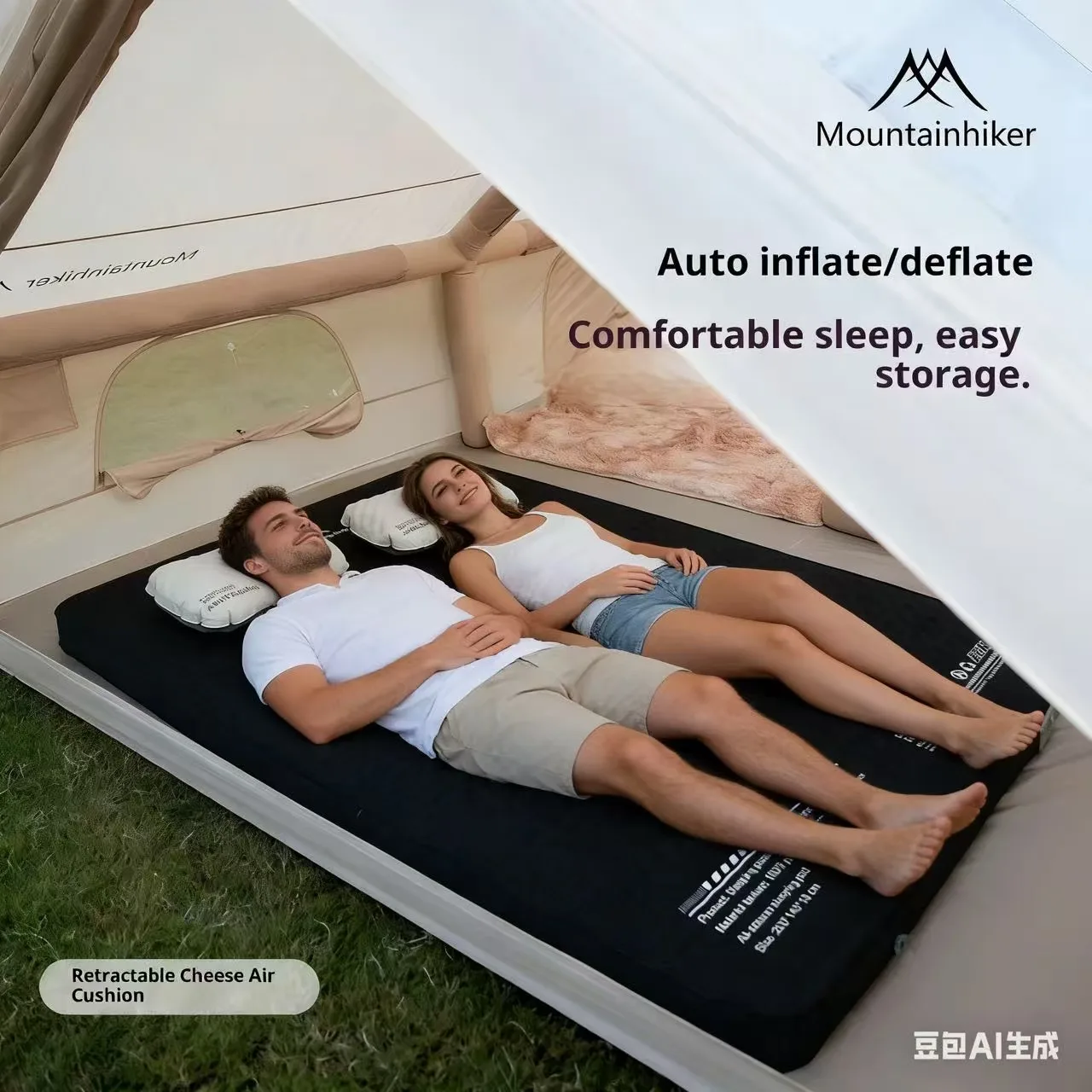 Надувной матрас MOUNTAINHIKER  – обзор и цена Outdoor Inflatable Camping Tent With Air Pump