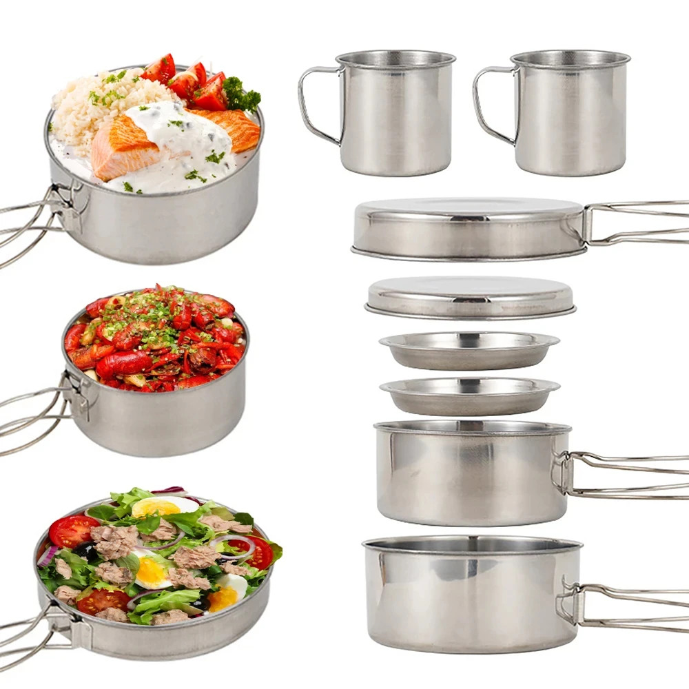 8 шт./компл. посуда для кемпин – обзор и цена Outdoor Camping Kitchen Set