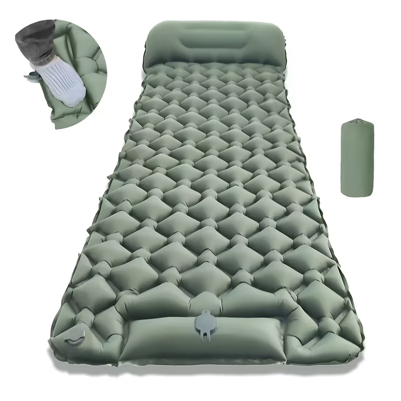 Надувной спальный коврик из ТП – обзор и цена Outdoor Inflatable Camping Tent With Air Pump