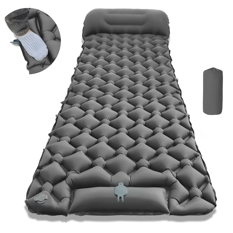 Надувной спальный коврик из ТП – обзор и цена Outdoor Inflatable Camping Tent With Air Pump