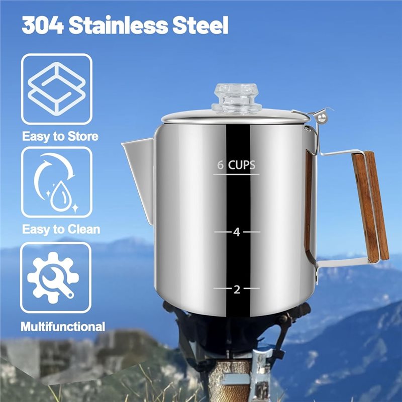 Кофеварка NOCM на 6 чашек, пер – обзор и цена Camp Percolator Coffee