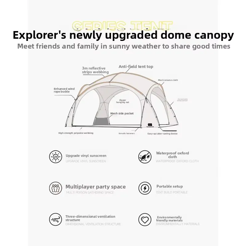 Палатка-купол Explorer Black V – обзор и цена Outdoor Camping Gear
