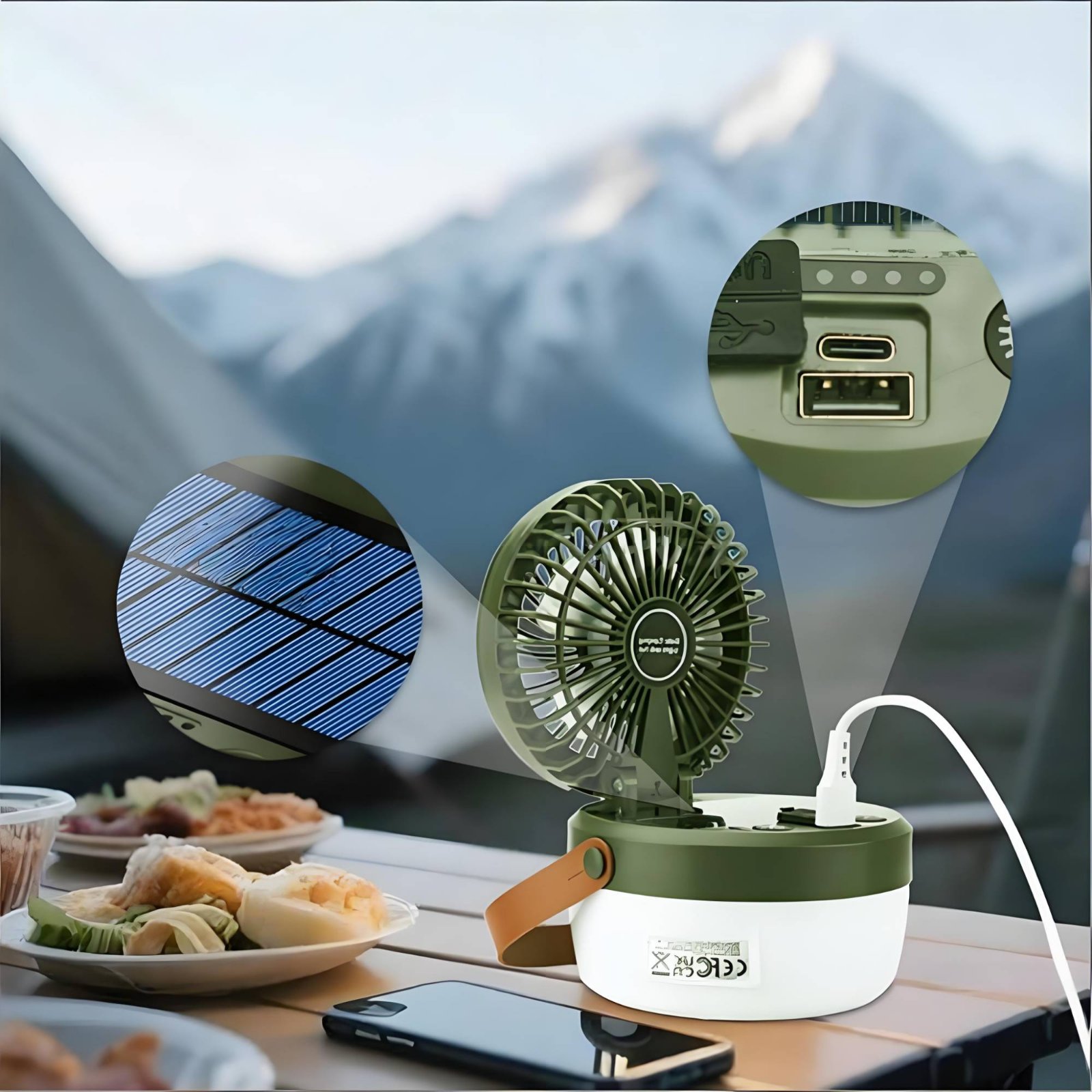 Солнечный кемпинговый вентилят – обзор и цена Outdoor Camping Gear