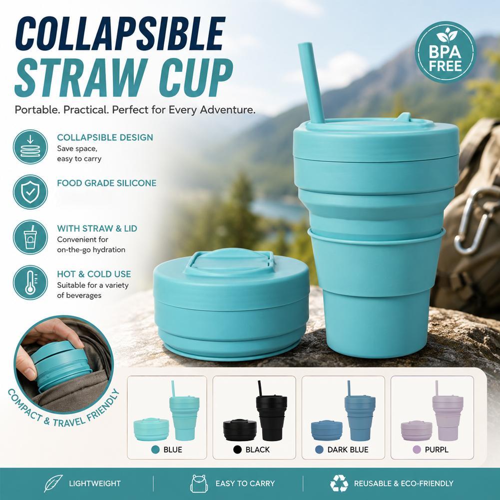 Складная силиконовая кофейная  – обзор и цена Collapsible Water Bottle