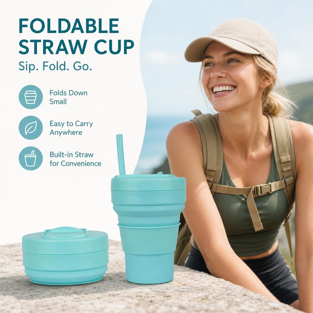 Складная силиконовая кофейная  – обзор и цена Collapsible Water Bottle