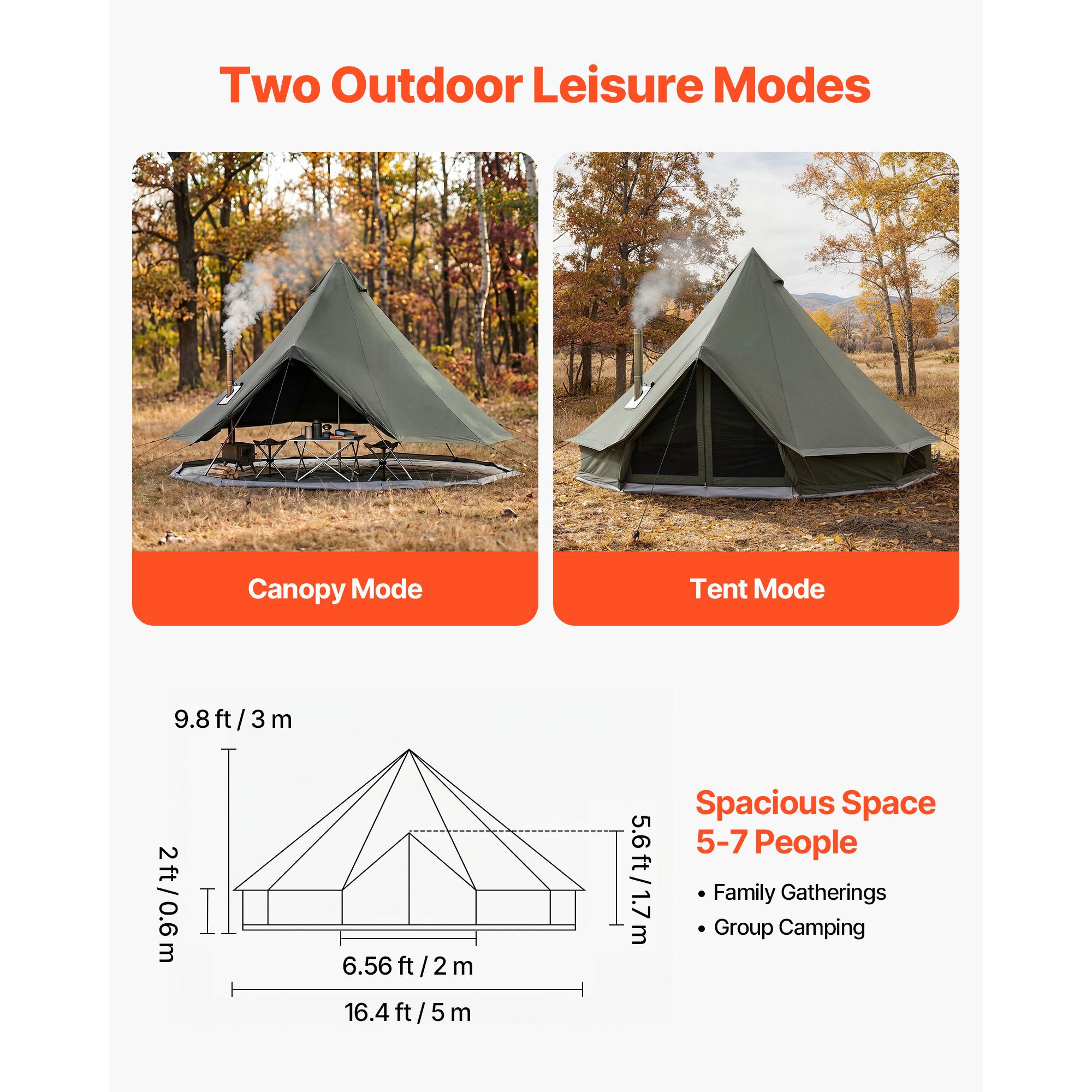Палатка-бельтент из брезента,  – обзор и цена Outdoor Yurt Camping